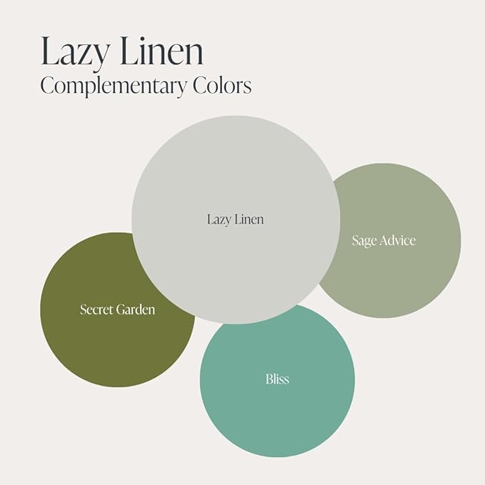 Country Chic All-in-One Chalk Paint for Furniture, Cabinets, Home Decor, Eco-Friendly, Matte Finish, Built-In Primer & Top Coat for Wood, Metal - Lazy Linen (Light Grey) - Pint 16 oz (475 ml)