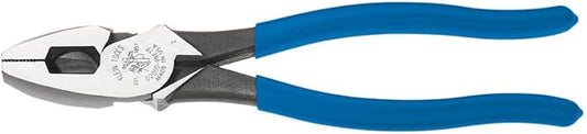 Klein Tools D2000-9NETP Lineman's Fish Tape Pulling Pliers, Made in USA, High Leverage Design with Handle Tempering for comfort when Cutting, 9-Inch