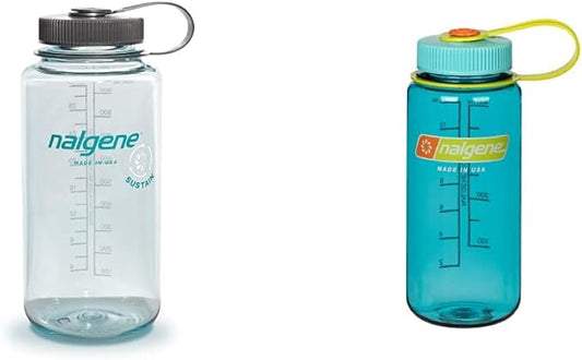 Nalgene Sustain Tritan BPA-Free Water Bottle Made with Material Derived from 50% Plastic Waste, 32 OZ, Wide Mouth