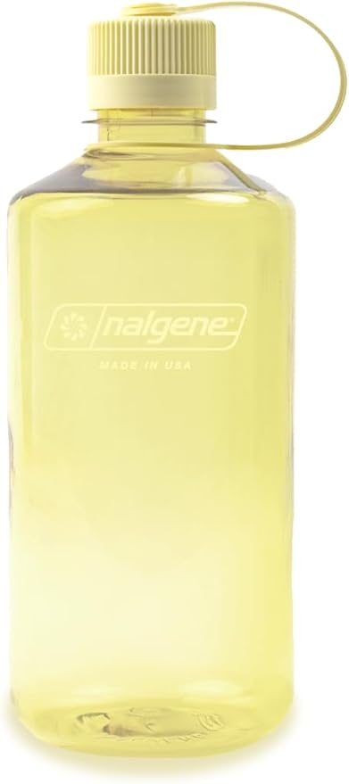 Nalgene Sustain Tritan BPA-Free Water Bottle Made with Material Derived from 50% Plastic Waste, 32 OZ, Narrow Mouth, Butter