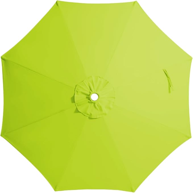 JEAREY 9 ft Patio Umbrella Replacement Canopy for 8 Ribs, Table Market Yard Umbrella Replacement Top Cover-Apple Green (Canopy Only)