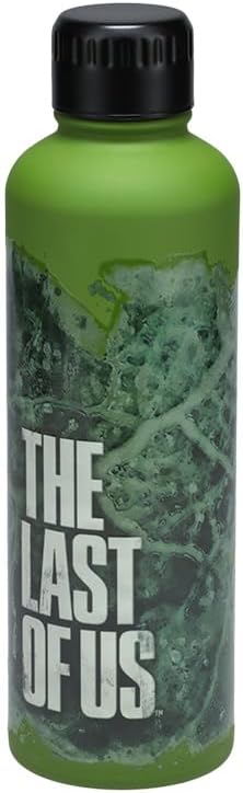 Paladone The Last of Us Official Licensed Movie Icon Glow in the Dark Water Bottle, Gamer Decor and Gift, Neon Green Desk Accessory for All Ages, Drinkware for Gaming Fans