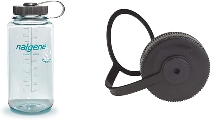 Nalgene Sustain Tritan BPA-Free Water Bottle Made with Material Derived from 50% Plastic Waste, 32 OZ, Wide Mouth