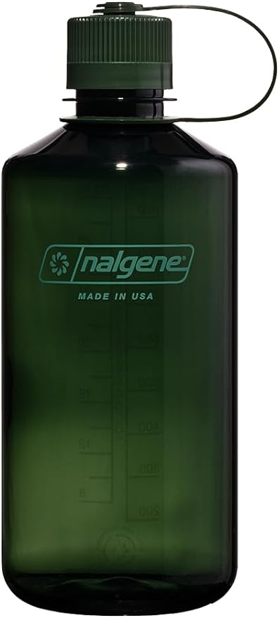 Nalgene Sustain Tritan BPA-Free Water Bottle Made with Material Derived from 50% Plastic Waste, 32 OZ, Narrow Mouth, Jade
