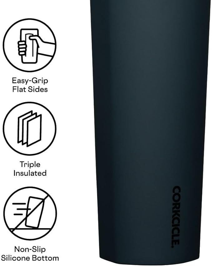 Corkcicle Insulated Canteen Travel Water Bottle, Triple Insulated Stainless Steel, Easy Grip Straw Mouth, Keeps Beverages Cold for 25 Hours or Warm for 12 Hours, 20 oz, Rucksack