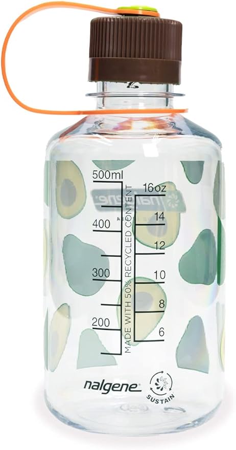 Nalgene Sustain Tritan BPA-Free Water Bottle Made with Material Derived from 50% Plastic Waste, 16 OZ, Narrow Mouth