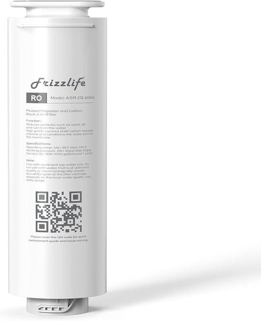 Frizzlife ASR212-800G RO Replacement Filter Cartridge For PD800-TAM4 (2nd Stage)