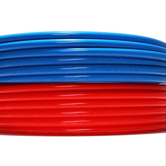EFIELD Pex-b Pipe/Tool Kit-Pex-b Pipe/Tubing Blue & Red 1/2 inch 2 x100 ft(200 ft) Length for Potable Water &Hot/Cold Water, Pipe Crimper, Cutter, 30 Pcs Stainless Steel Clamps