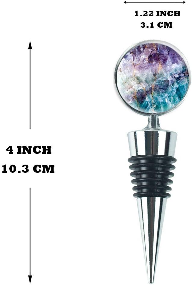 LIZIMANDU Wine Bottle Stoppers,Stainless Steel Wine Stoppers For Gifts, Bar, Holiday Party, Wedding (3 Pack, 3-Crystal Quicksand)