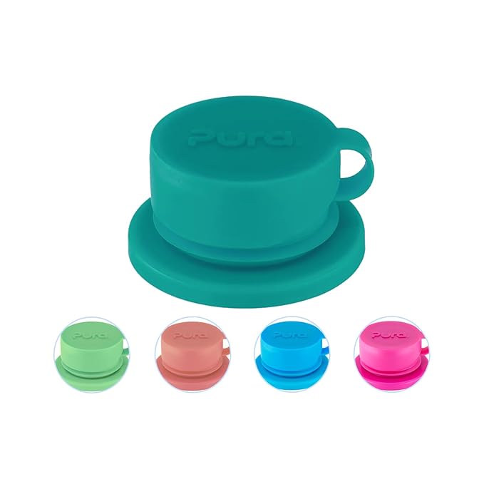Pura Sport Big Mouth Silicone Sport Top - Leak & Spill-Proof, Plastic-Free, MadeSafe Certified, Medical-Grade Silicone - Fits All Sport Bottles – Mint