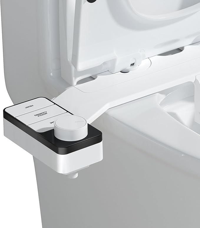 Bidet Attachment for Toilet, Non-Electric Toilet Bidet Attachment Self Cleaning Dual Retractable Nozzles for Frontal &Rear Wash