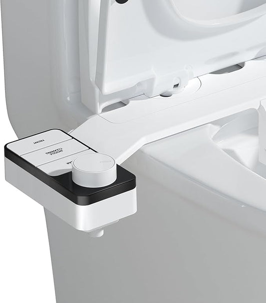 Bidet Attachment for Toilet, Non-Electric Toilet Bidet Attachment Self Cleaning Dual Retractable Nozzles for Frontal &Rear Wash