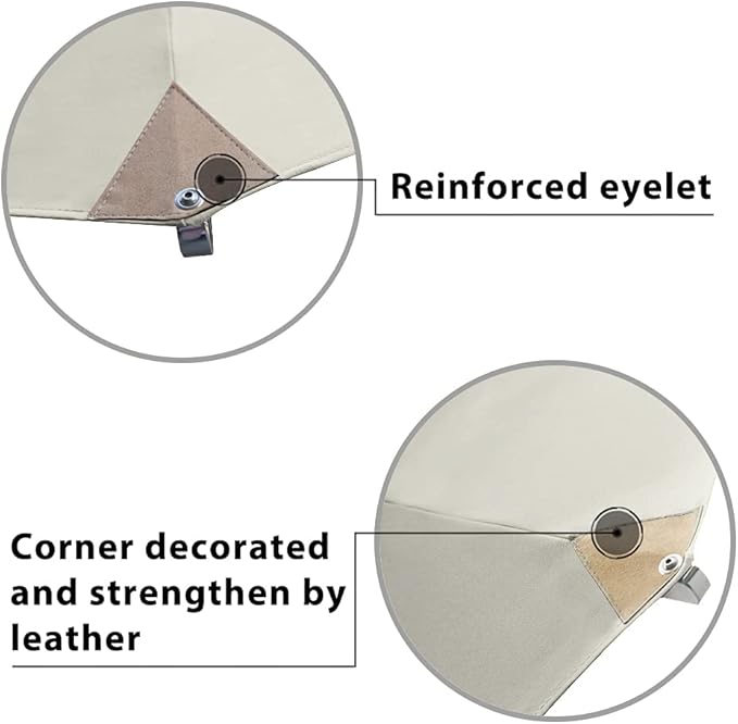 EliteShade USA 10-Year-Non-Fading 11Ft 3 Tiers Patio Market Umbrella Outdoor Cylinder Auto Push-up Table Umbrella with Ventilation, Antique Beige