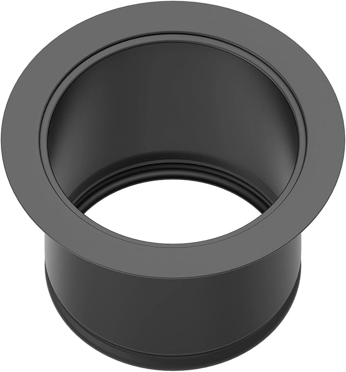 BOTEMY B9179 Extended Garbage Disposal Flange, Deep Kitchen Sink Flange, Stainless Steel for 3-1/2 Inch Standard Sink Drain Hole(Extended, Matte Black)