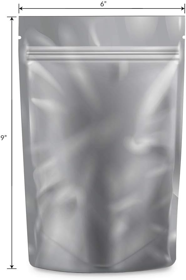 Mylar Bags Smell Proof 1 Ounce Black/Clear - 1000 Count 9" X 6" 6mill Thickness - Packaging Bags - Mylar Bags For Food Storage - Resealable Bags - Smell Proof Bags - Dispensary Packaging