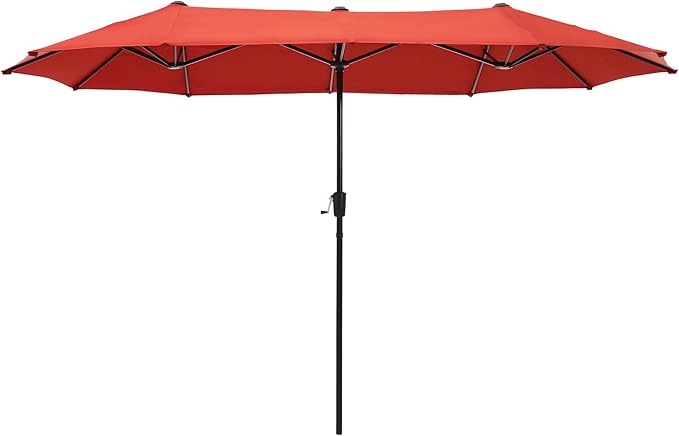 HERA'S PALACE 13 ft Rectangle Patio Umbrellas, Large Outdoor Umbrella with Crank, Powerful UV Protective, Table Umbrella Outdoor Patio for Backyard, Pool, Garden, Deck