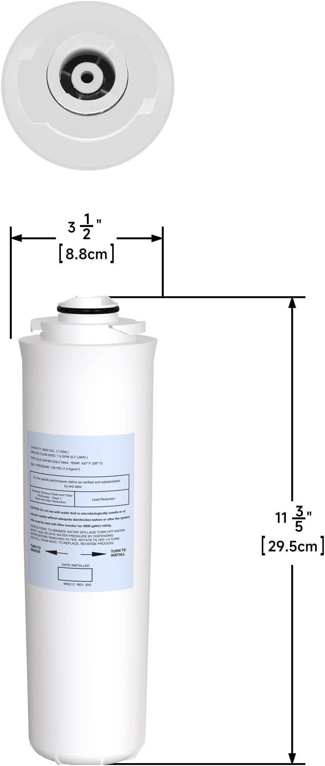 Filter Replacement for Elkay 51300C EWF3000 (No Chip - 2 Pack)