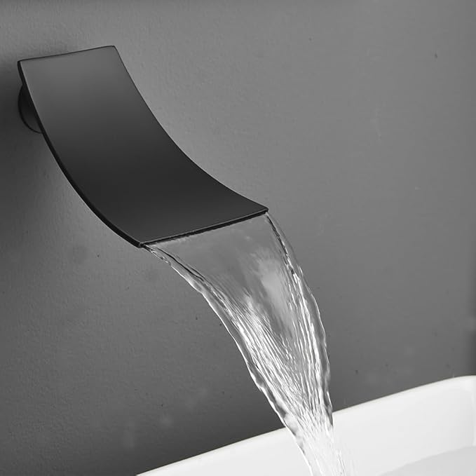 10 Inch Matte Black Shower System with Tub Spout, Bathtub Shower Faucet Set with Square Rainfall Head and Handheld Sprayer Wall Mount Tub Faucet Set with Valve and Trim Kit