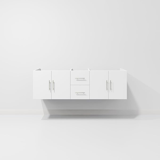 Sonoma 60 in. W X 22 in. D Glossy White Double Bath Vanity Cabinet Without Countertop