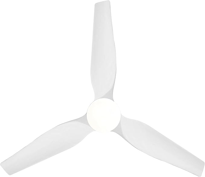 52" Ceiling Fan with Light and Remote, 3 Solid Wood Blades, Noiseless Reversible DC Motor Ceiling Fan with 4.5"/12" Downrods for Bedroom/Living Room/Porch (Gold/White)