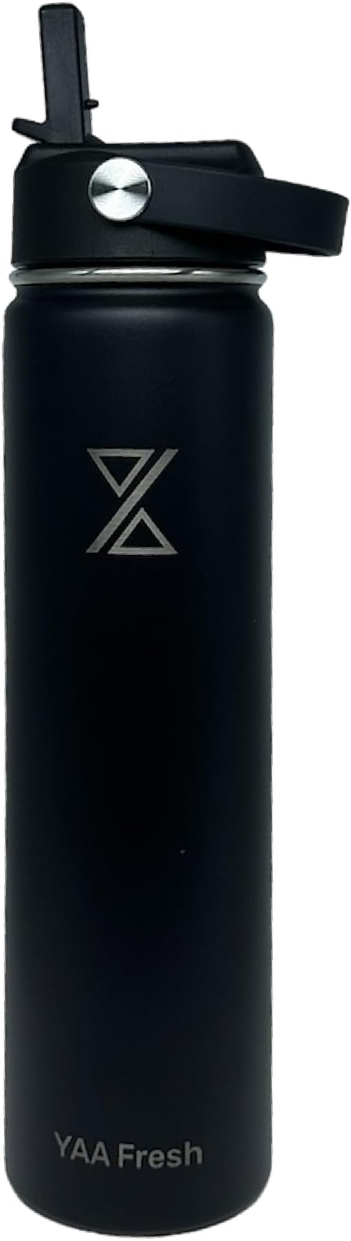 Yaa Fresh 24Oz BPA-Free 24 Hr Cold/12 Hr Hot Insulated Stainless Steel Sports Water Bottle with Straw and Lid, Food-grade Double Walled, Leakproof, Insulated Thermos, Wide Mouth for Men, Women & Kids