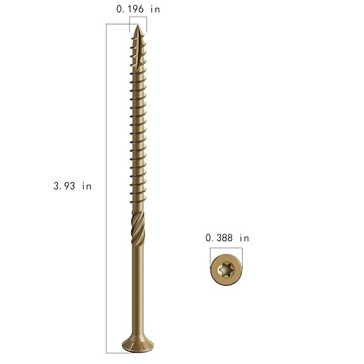 #10 * 4" Deck Screws, (800pcs) 15 lbs.Exterior Wood Screws, Rust Resistant epoxy Coated, Bronze, T25 Star Bit