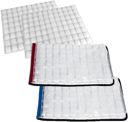 FlexiFreeze Party Mat Chiller - Food Cooling Buffet Cooler for Cold Serving Red/Blue with Extra Ice Sheets (19" x 15")