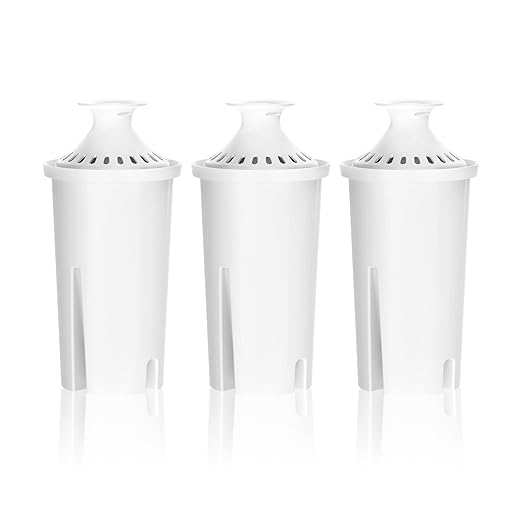 Overbest NSF Certified Pitcher Water Filter, Replacement for Brita® Pitchers and Dispensers, Brita® Classic 35557, OB03, Mavea® 107007, and More, Includes 3 Filters