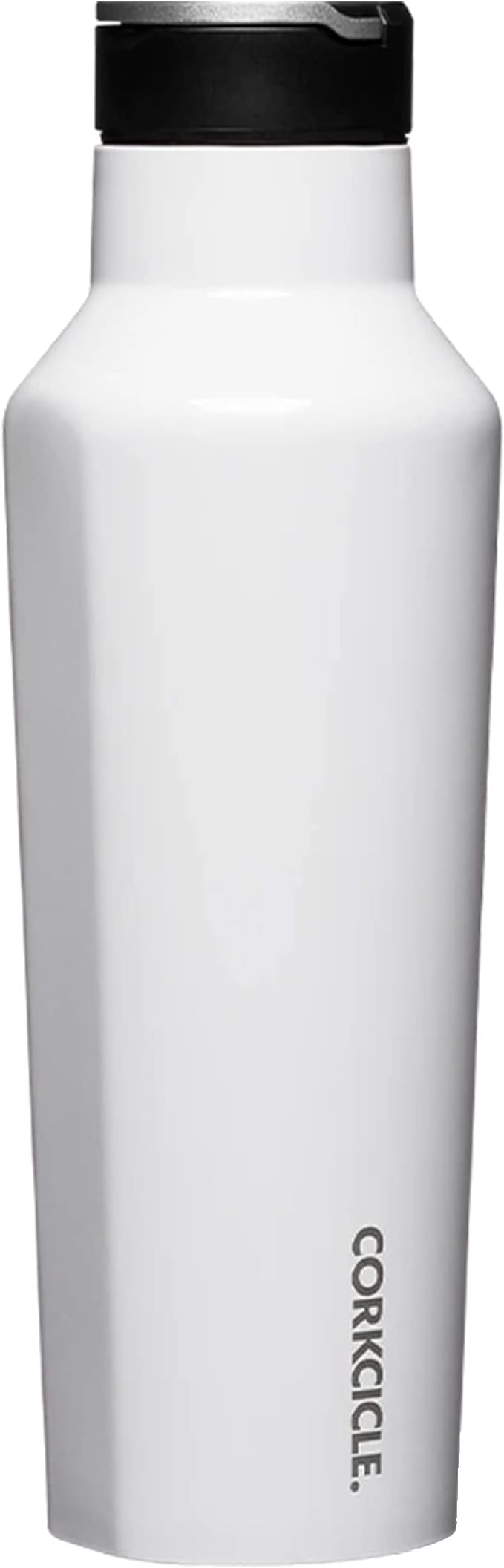 Corkcicle Sport Canteen Insulated Tumbler, Gloss White, 20 oz – Reusable Water Bottle Keeps Beverages Cold for 25 Hours & Hot 12 Hours – Cupholder Friendly Tumbler with Screw-On Cap