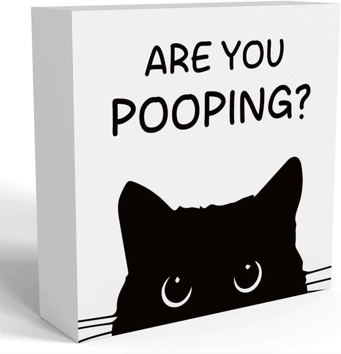 Funny Bathroom Decor Are You Pooping Cat Sign Funny Bathroom Toilet Table Decoration Funny Cat Gifts Bathroom Wall Decor Cat Gifts for Women Gifts for Cat Lovers, Funny Bathroom Wooden Box Sign Decor