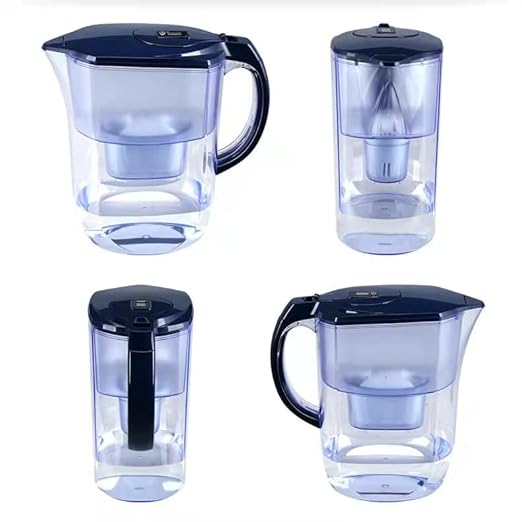 Alkaline Water Filter Pitcher-3.8L,Activated Carbon Filter-Reduces Limescale&Chlorine,Water Purifier-BPA Free,(1 Filter) (3.8L Blue)