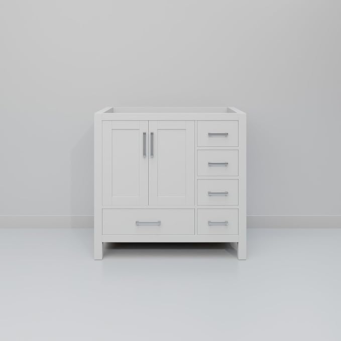 Big Sur 36 in. W X 22 in. D White Single Bath Vanity Cabinet Without Countertop