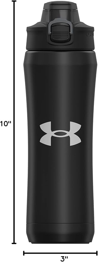Under Armour 18oz Beyond Stainless Steel Water Bottle, Vacuum Insulated, Self Draining Protective Cap, Leak Proof, For Kids & Adults, All Sports, Gym