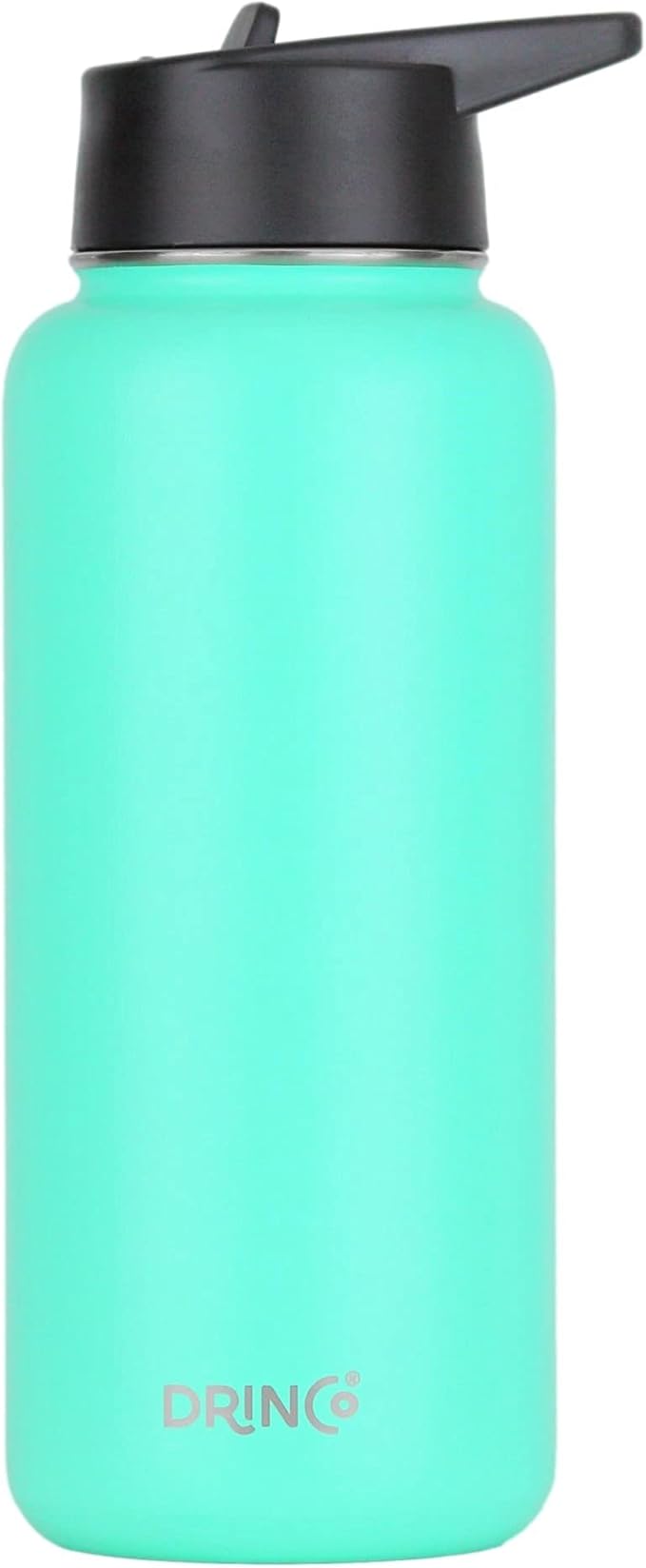 DRINCO Stainless Steel Water Bottle Spout Lid Vacuum Insulated Double Wall Water Bottle Wide Mouth (40oz 32oz 22oz 18oz 14oz) Leak Proof Keeps Cold or Hot (32 oz, 32oz Teal)