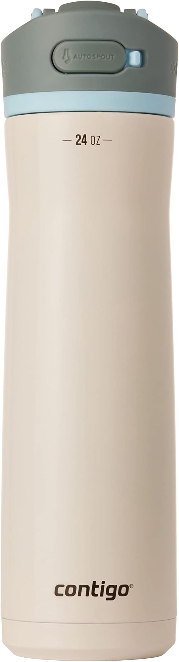 Contigo Wells Chill Stainless Steel Filter Water Bottle with AUTOSPOUT Straw Lid, 24oz., Salt