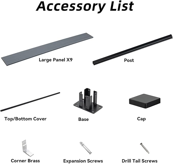 6 Ft×12 Ft Wood Plastic Composite Fence Panels, Privacy Fence Screen, Decorative Garden, Patio, Backyard Fence with 3 Post