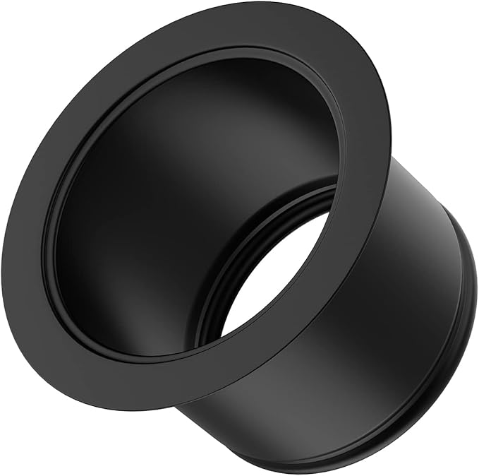 BOTEMY B9179 Extended Garbage Disposal Flange, Deep Kitchen Sink Flange, Stainless Steel for 3-1/2 Inch Standard Sink Drain Hole(Extended, Matte Black)