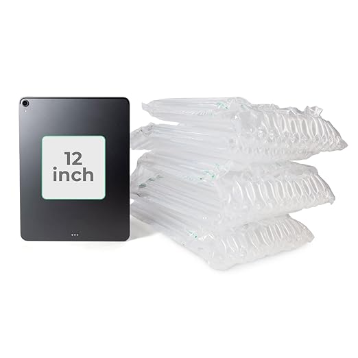 IDL Packaging Inflated 12" Laptop and Tablet Protective Bags, Self Sealed, Pack of 5 - Reusable Air Column Bags for Packing, Travel and Shipping - Durable Case for Laptops and Tablets
