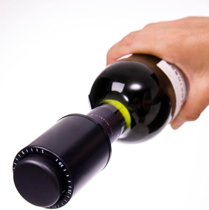 Wine Stoppers for Wine Bottles (2-Pack) - Vacuum Wine Preserver Set - Wine Saver and Sealer for Bottles - Reusable Wine Corks for Glass Bottles - Wine Accessories and Gifts to Keep Wine Fresh