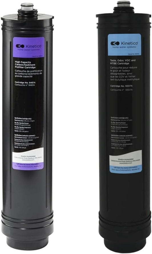 Filter Cartridge Set for Kinetico K2 K5 & KRO Plus systems. (Part No 9307 LIGHT BLUE & 9461 PURPLE)