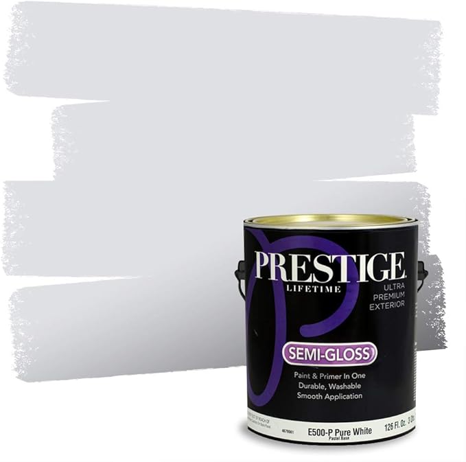 PRESTIGE Exterior Paint and Primer in One, Heather Gray, Semi-Gloss, 1 Gallon