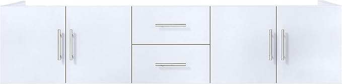 Sonoma 80 in. W X 22 in. D Glossy White Double Bath Vanity Cabinet Without Countertop