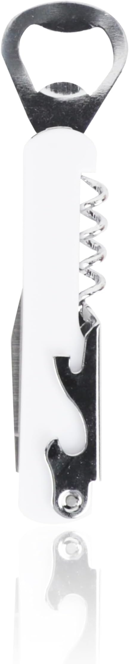 Waiter Corkscrew and Beer Bottle Opener Multifunction Tool (White)