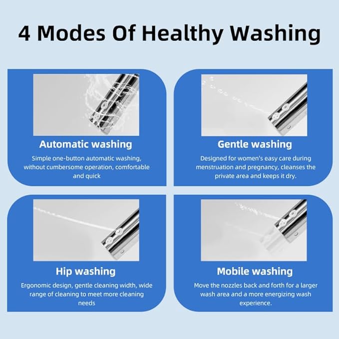 Bidet Toilet Seat with Heated Seat,Smart toilet seat LED Night Light, Multiple Wash Modes, Side Handle Control, Elongated & Round Options（long）