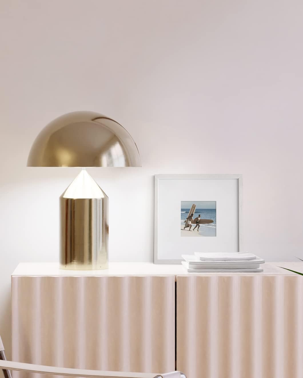 HAUS AND HUES Solid Oak 8"x8" Picture Frame Matted to 4"x4" - 8x8 Square White Picture Frames, Square Picture Frame Wood, 8 x 8 Picture Frames with Mat, White Poster Frames with Matting