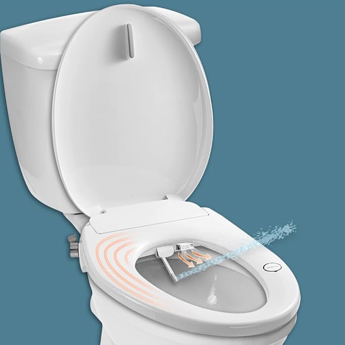 BUTT BUDDY Suite - Smart Bidet Toilet Seat Attachment & Fresh Water Sprayer (Cool & Warm Temperature Control | Dual-Nozzle Cleaning, Adjustable Pressure | Easy Setup, Universal Fit)
