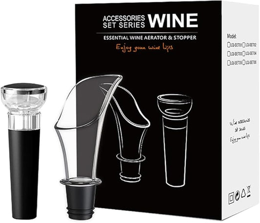 Wine Stopper set, Wine Bottle Stopper with Built-in Vacuum Wine Saver Pump Food-safe Silicone Caps (1), 3.5*1.2 Inches, Black