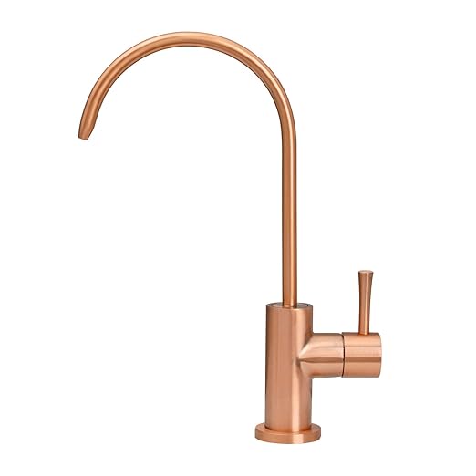 Copper Finish Kitchen Water Filter Faucet Fits Most Reverse Osmosis Units or Water Filtration System in Non-Air Gap, Only for Cold Water