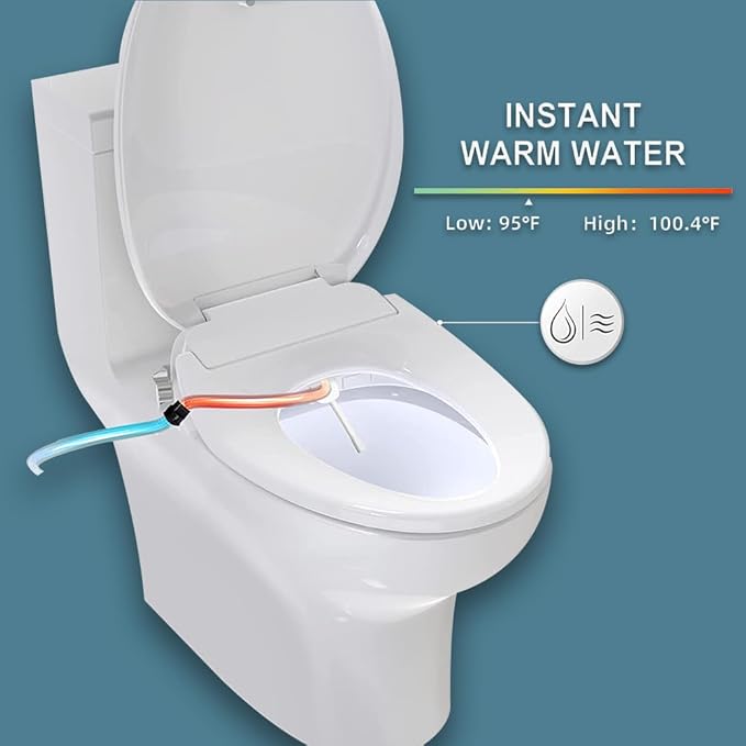 BUTT BUDDY Suite - Smart Bidet Toilet Seat Attachment & Fresh Water Sprayer (Cool & Warm Temperature Control | Dual-Nozzle Cleaning, Adjustable Pressure | Easy Setup, Universal Fit)