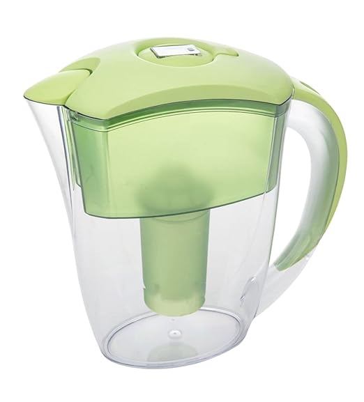 Purified Clean Crystal-Clear Water Filter Pitcher: Experience Enhanced Extraordinary Refreshing Hydration, Enjoying Convenience, Efficient and Quality You Deserve (Green - 2.4 LTS)